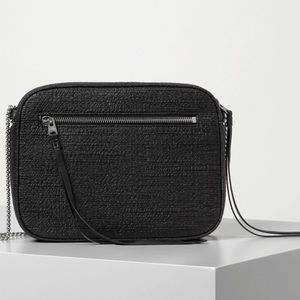 All Saints black crossbody leather bag